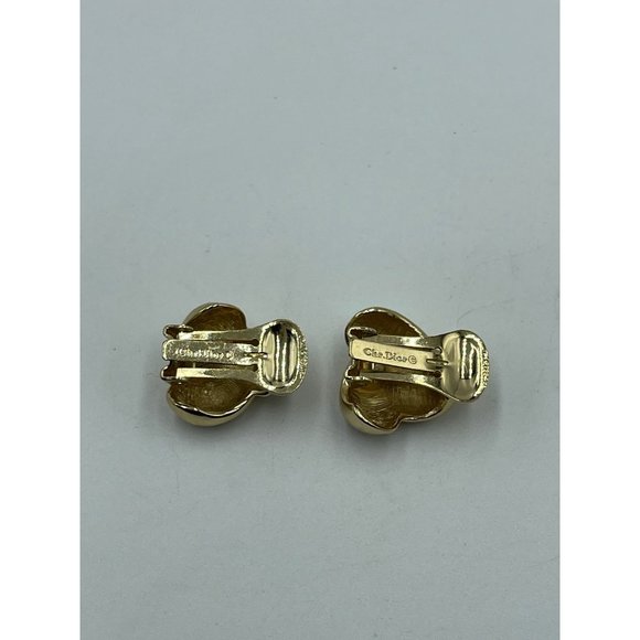 Signed CHRISTIAN DIOR Large Vintage Gold Tone Clip - Picture 2 of 6